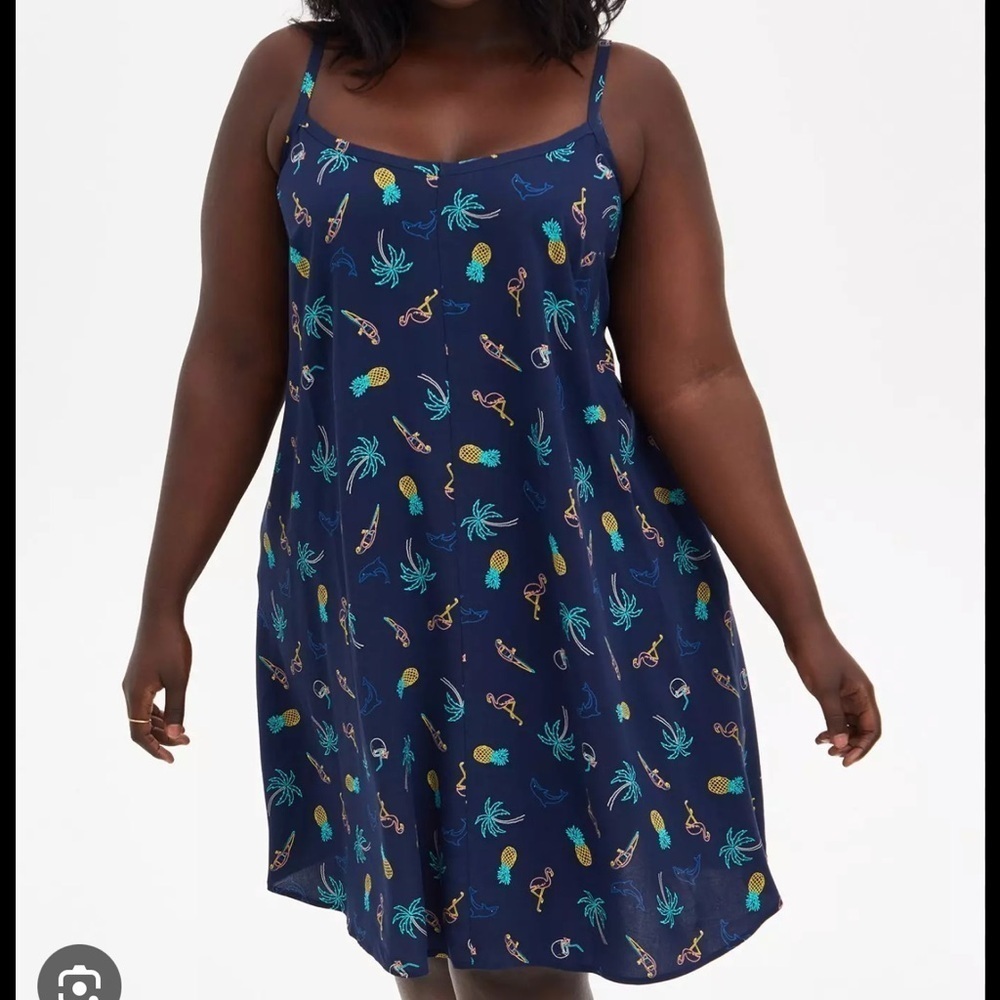 Torrid Mini Challis Trapeze Dress